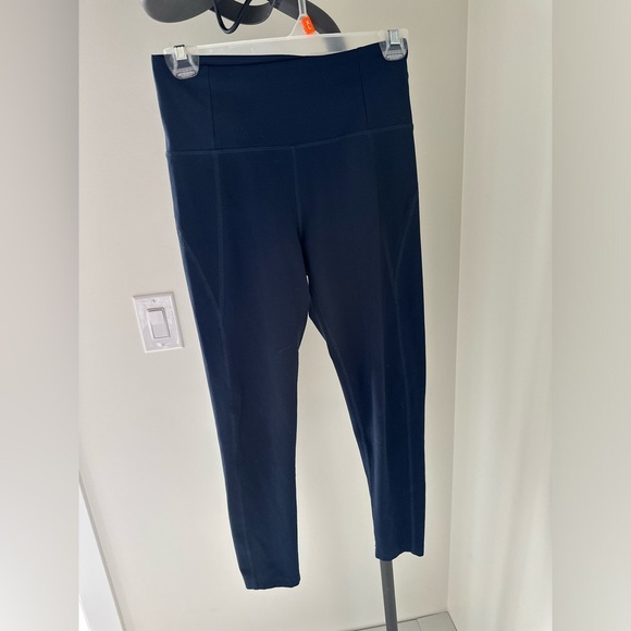 Girlfriend Collective Blue High-Waisted Leggings - Picture 2 of 7